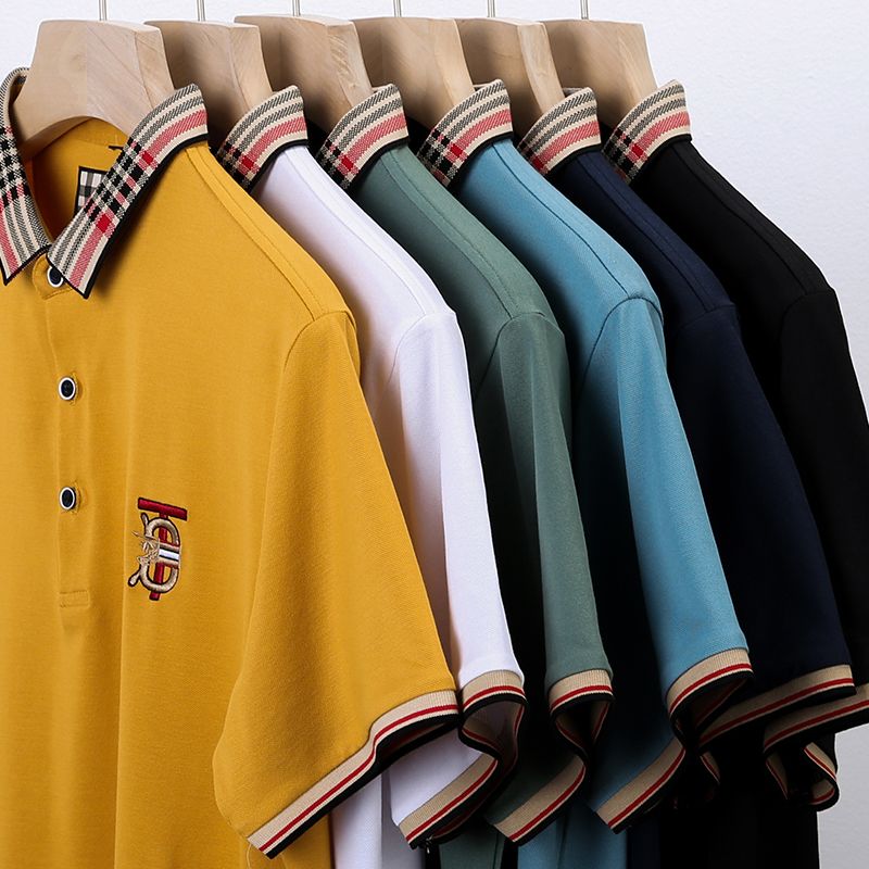 High end embroidered short sleeve POLO T-shirt for men's