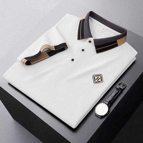 Classic Plaid Trim Polo T-Shirt