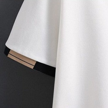 Classic Plaid Trim Polo T-Shirt