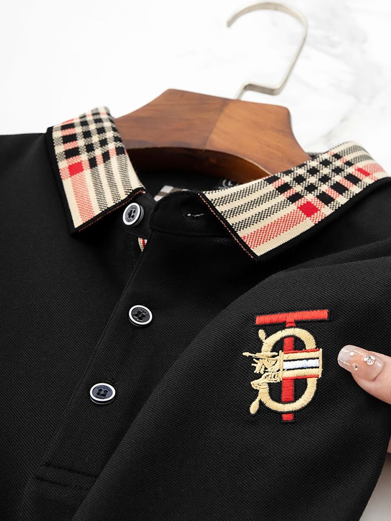 High end embroidered short sleeve POLO T-shirt for men's