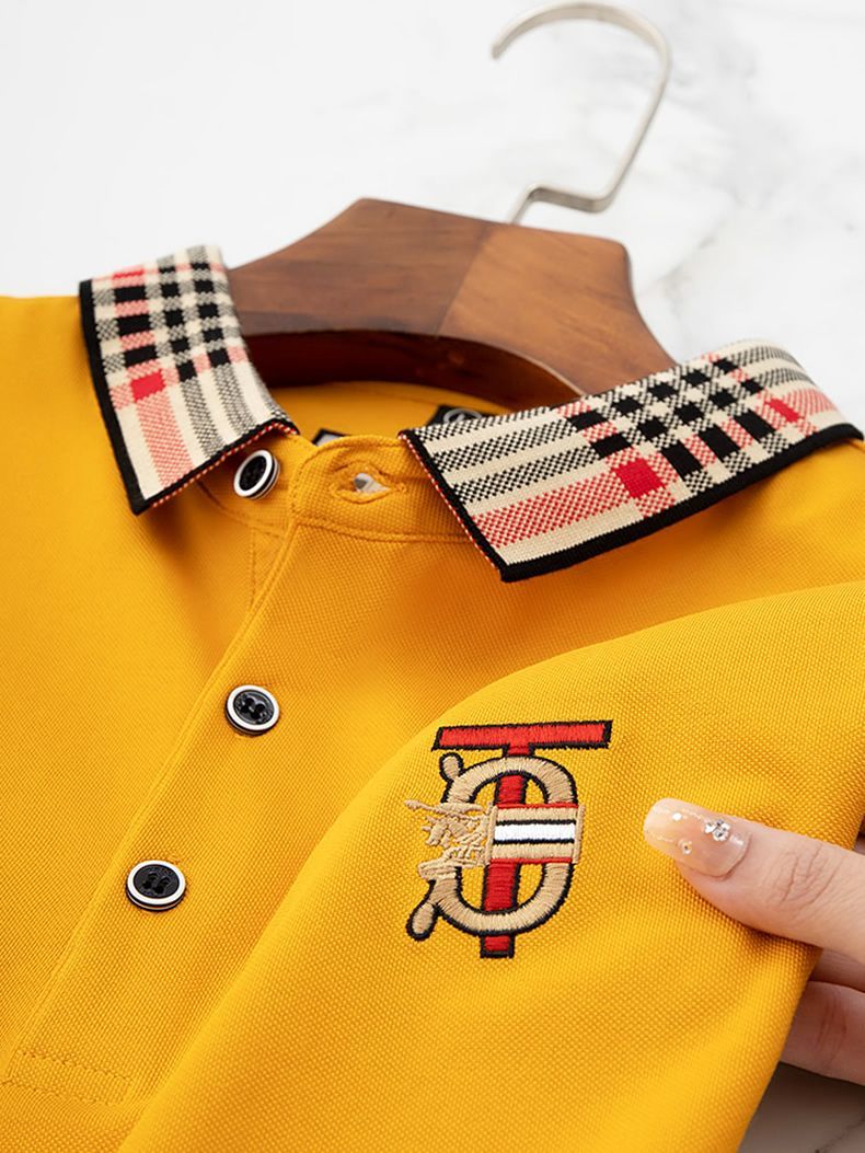 High end embroidered short sleeve POLO T-shirt for men's