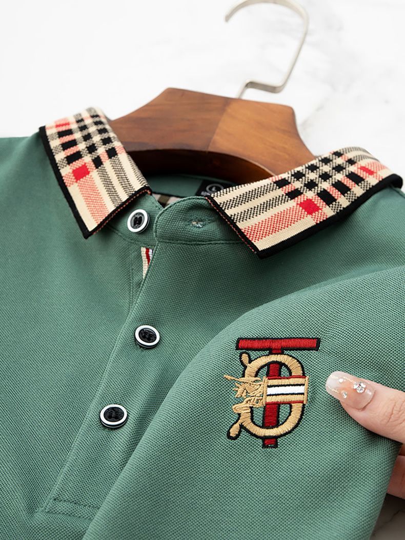 High end embroidered short sleeve POLO T-shirt for men's