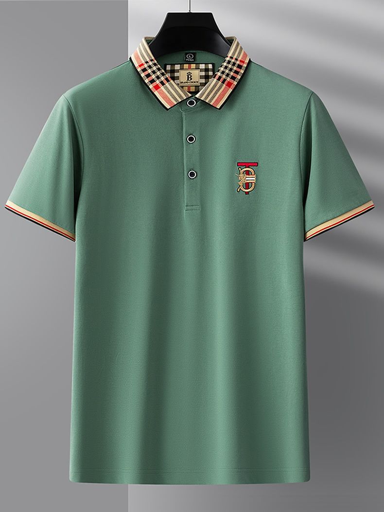 High end embroidered short sleeve POLO T-shirt for men's