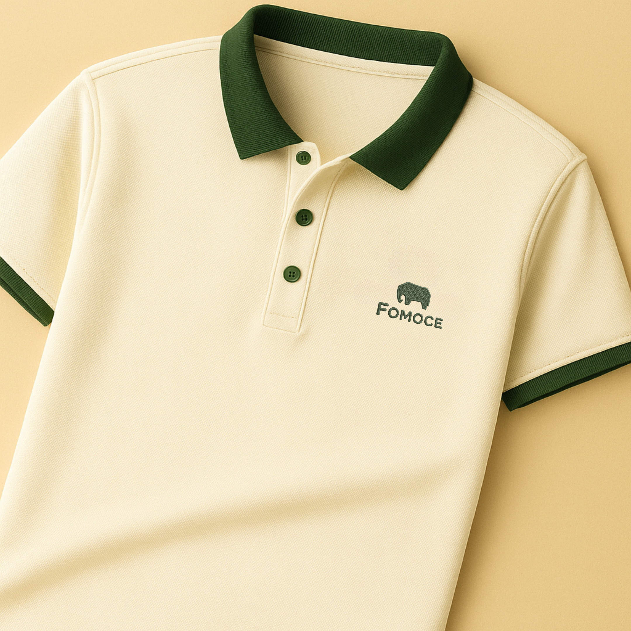 Premium Polo with Embroidered Logo & Contrast Collar
