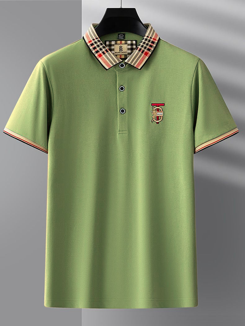 High end embroidered short sleeve POLO T-shirt for men's