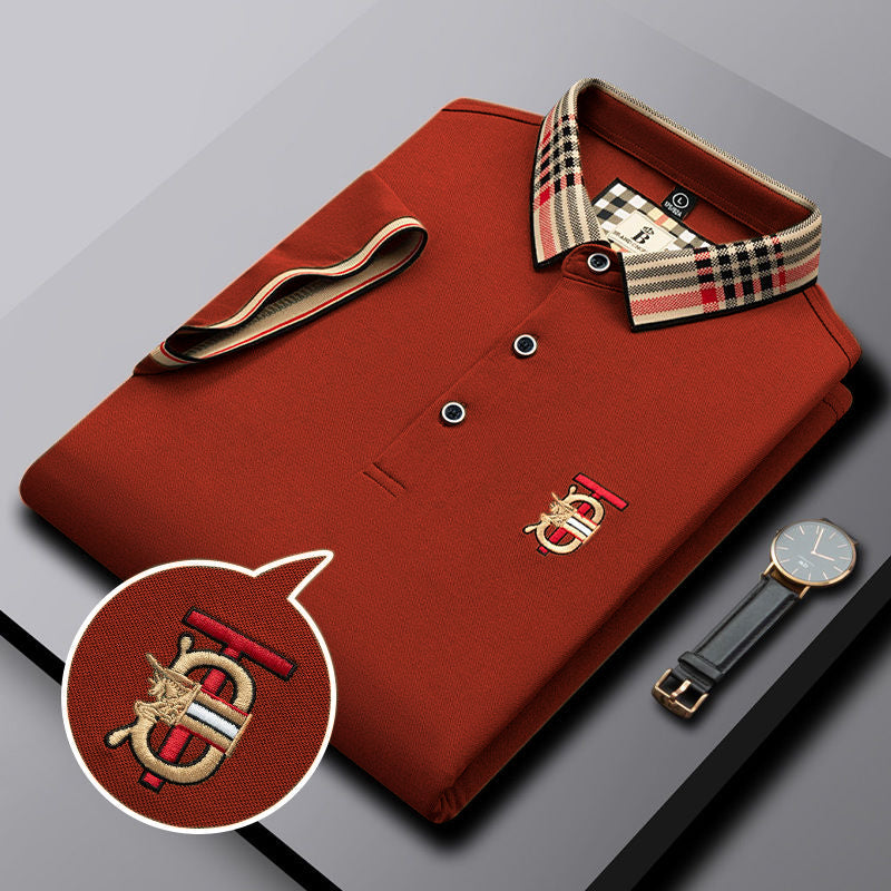 High end embroidered short sleeve POLO T-shirt for men's