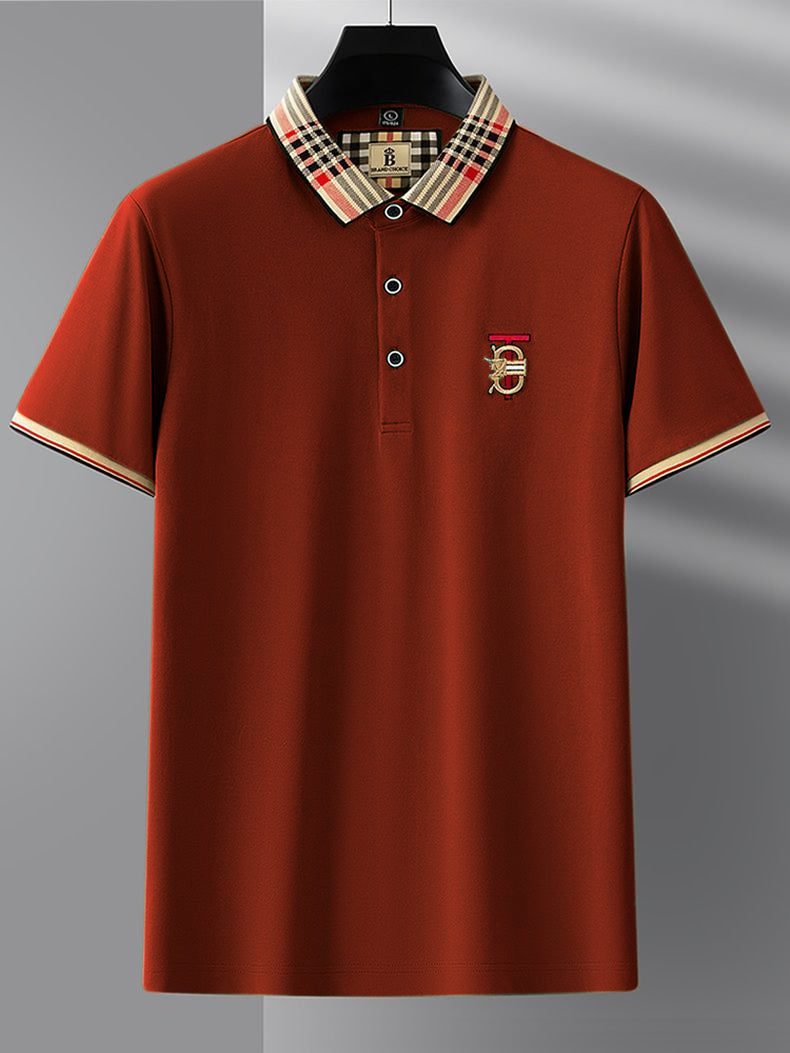 High end embroidered short sleeve POLO T-shirt for men's