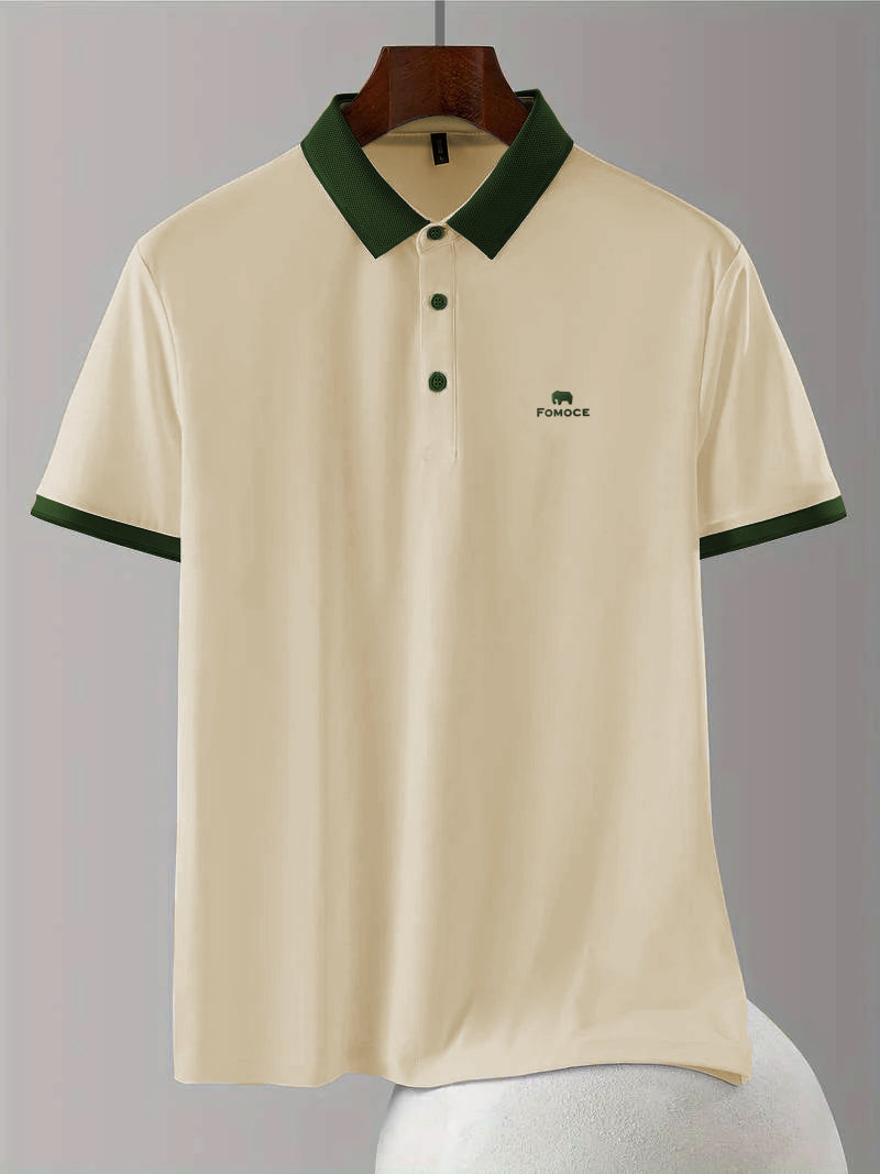 Premium Polo with Embroidered Logo & Contrast Collar