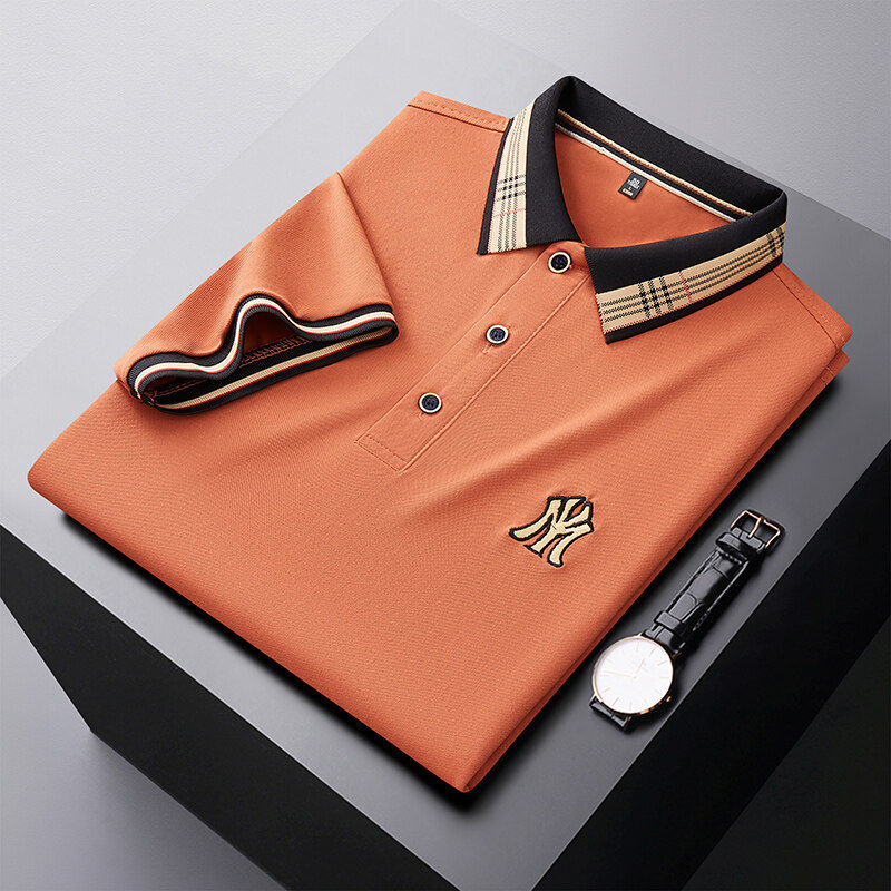 Premium Polo T-Shirt with Checked Collar Finish