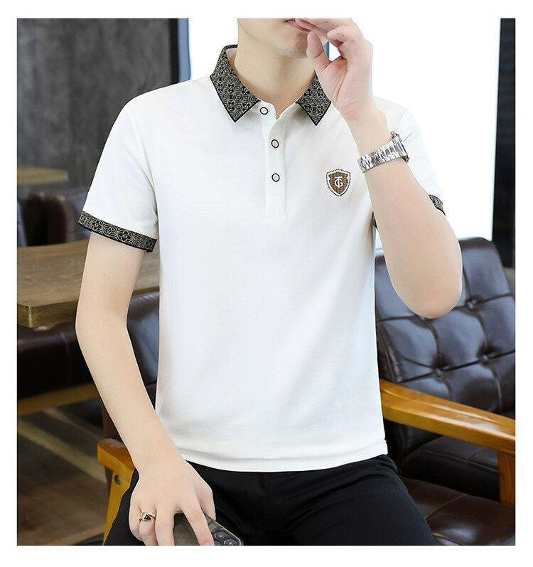 High end embroidered short sleeve POLO T-shirt for men's