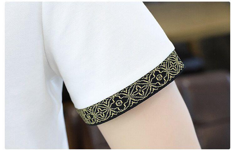 High end embroidered short sleeve POLO T-shirt for men's